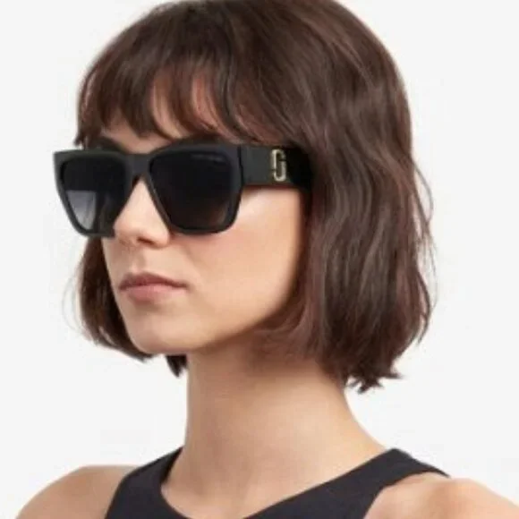 Final Price! Marc Jacobs MARC 646/S 008A WJ Black Grey Polarized Sunglasses